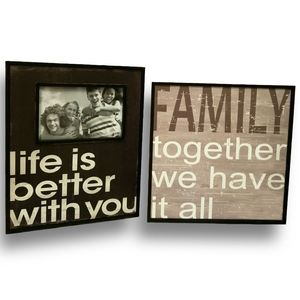 NWT Picture Photo Frame Set Wall Shelf Home Decor